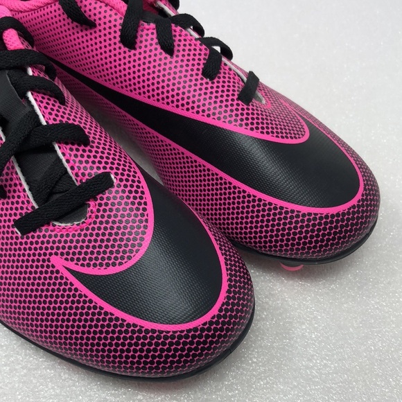 Nike Cleats Kids Bravata II FG Size 5Y Pink & Black - Picture 7 of 11